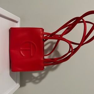 SMALL RED TELFAR BAG . Worn 2-3 times. Great condition. Authentic.